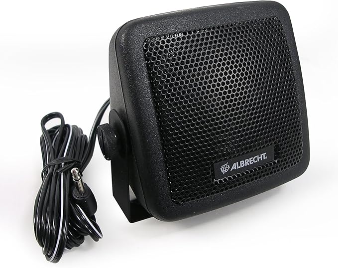 Albrecht CB-150 Funklautsprecher, 71150, 2m Kabel mit 3,5mm Stecke, Schwarz (Schwarz)